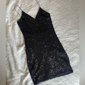 Sequence black mini dress - (s) Akira